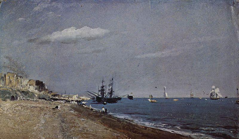 John Constable Beach of Brighton with sailing boats Norge oil painting art